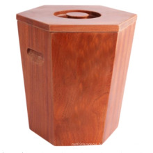 Seau de riz en bois de couleur brûlante sur mesure pour magasin ou supermarché, barillet en bois